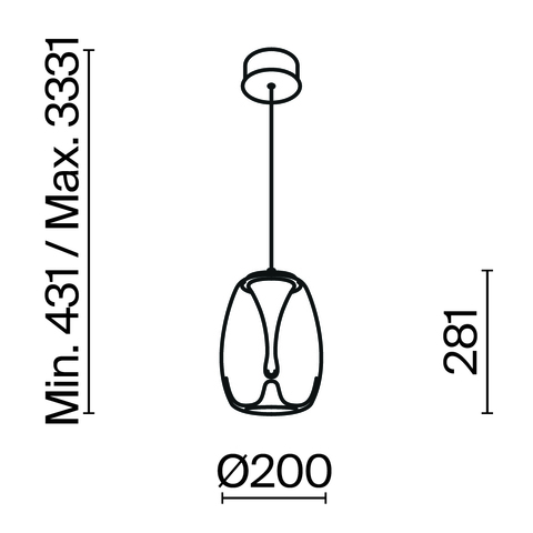 Подвесной светодиодный светильник Maytoni Splash MOD282PL-L8G3K