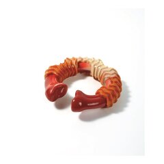 MPets игрушка для собак Карнивор круглая кость, вкус бекона, красная 17,8 x 9,3 x 4,1 см