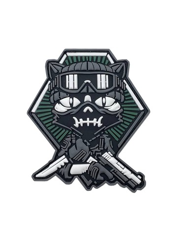 Патч ПВХ Котик спецназ пистолет+нож