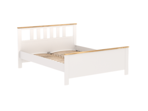 САГА кровать двойная 160х200, габариты: 173.6х208.7х100.7 см, белый/ясень