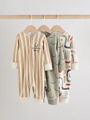 Комбинезон / Cлип для малышей Next AW3-066, 3 шт., Оливковый, Бежевый