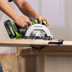 Циркулярная пила Greenworks GD24CS165 24V аккумуляторная, без АКБ и ЗУ