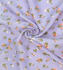 Ткань штапель твил принт 140 гр/м2, 100% вискоза, ш. 145 см, голубой