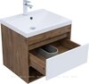 Aquanet 345809 Тумба с раковиной Тренд 58 цв. дуб рустикальный/белый сатин (345809)