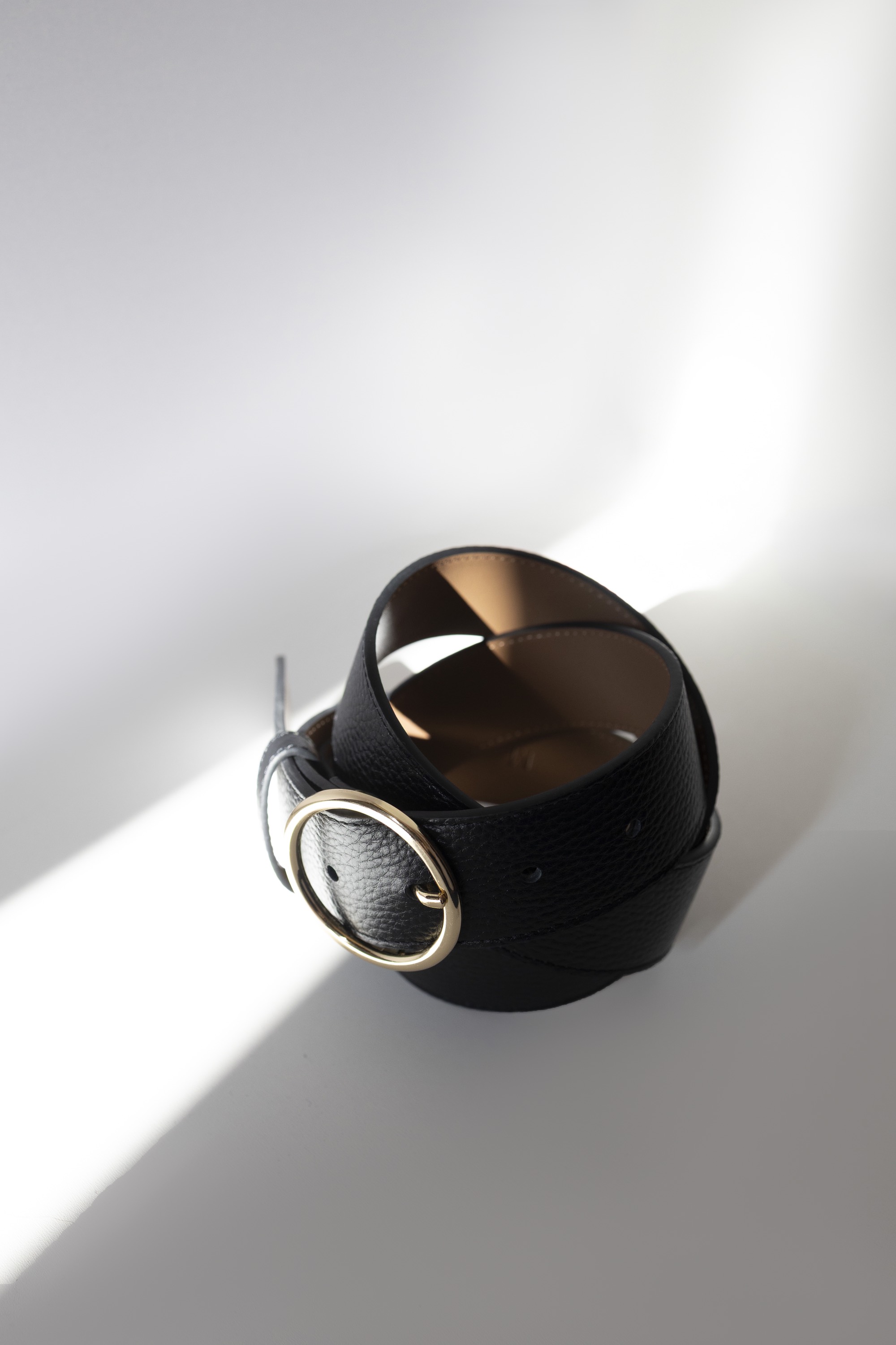 Ремень из фактурной кожи, 35 мм, черный