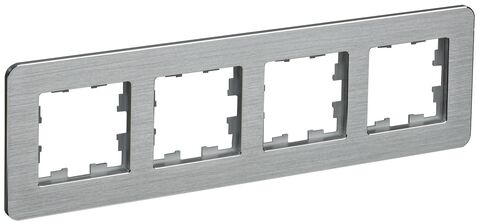 BRITE Рамка 4-мест. РУ-4-1-Бр металл алюм. RE AL IEK