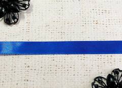 Лента атласная, ш. 1,2 см, василёк