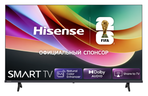 Телевизор LED Hisense 32" 32A4S черный HD 60Hz Smart TV
