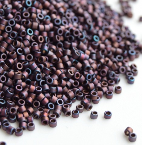 DBM-0312 Бисер цилиндрический Миюки делика 10/0 Медный металлик матовый непрозрачный /Miyuki delica 10/0 Metallic Copper Matted