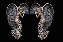 Силиконовый молд № 2939 Ангелы 2 в 1