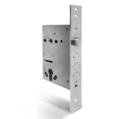 Входная металлическая дверь АСД Плата шагрень черная + дуб старый с большой зеркальной вставкой (адаптивная замковая часть)