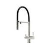 Sancos SC4010BNBH Смеситель для кухни гибкий с фильтром для питьевой воды, брашированный никель, черный