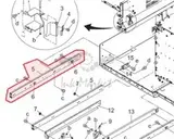 Направляющая рейка каретки Konica Minolta Carriage slide rail 65AA50460