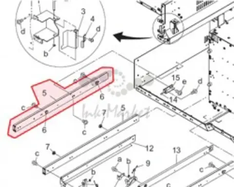 Направляющая рейка каретки Konica Minolta Carriage slide rail 65AA50460