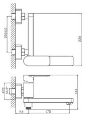 Смеситель для ванны HAIBA HB60617 хром