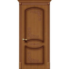 Купить Межкомнатная дверь шпон Азалия орех глухая
