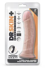 Телесный фаллоимитатор 8-Inch Thick Posable Dildo - 20,3 см. - 