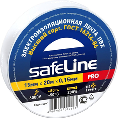 Изолента Safeline 15/20 белый (9363)
