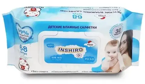 Влажные салфетки Inshiro 68 шт