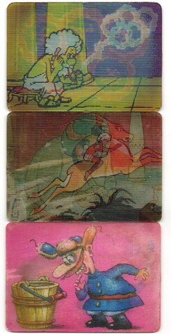 Набор из 3 стерео Календариков. Мультфильмы СССР 1980, 1981, 1986 год