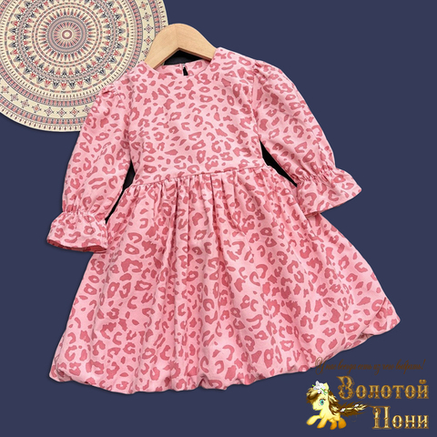 Платье вельвет девочке (3-7) 251030-F1086