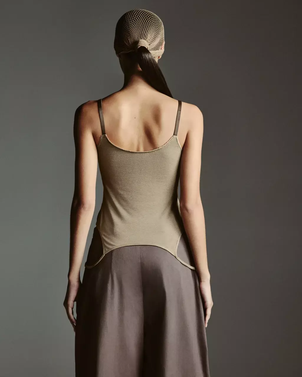 Топ вторая кожа М, Серо-Бежевый