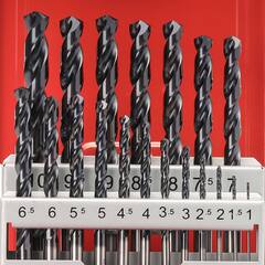 Набор сверл по металлу 1-10мм 19шт DIN338 HSSE-Co8 TiALN 130° (мет. кейс) Ruko 281214EF(K)