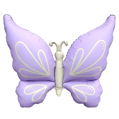 Бабочка сатин сиреневая, 94 см