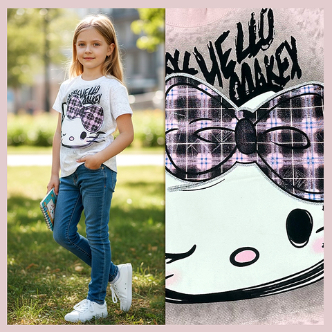 Футболка девочке (5-9) 260109-Y2019