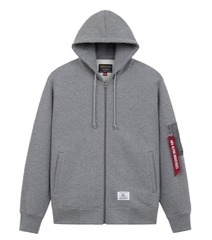 Толстовка Alpha Industries Utility Pocket Full Zip Up Medium Charcoal Heather (Серый)