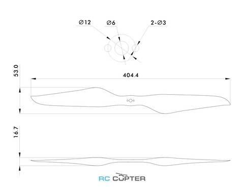 Пропеллер карбоновый NS 16x6.1 T-Motor (пара)