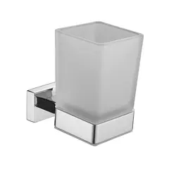 Стакан стеклянный с держателем BELZ B90206, хром