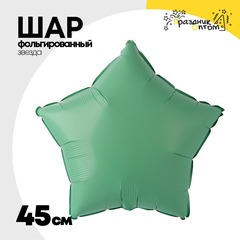 
          Шар фольгированный Звезда 45 см (Зеленый)