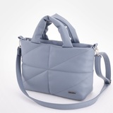 Сумка Саломея 199 гладкий серо-голубой