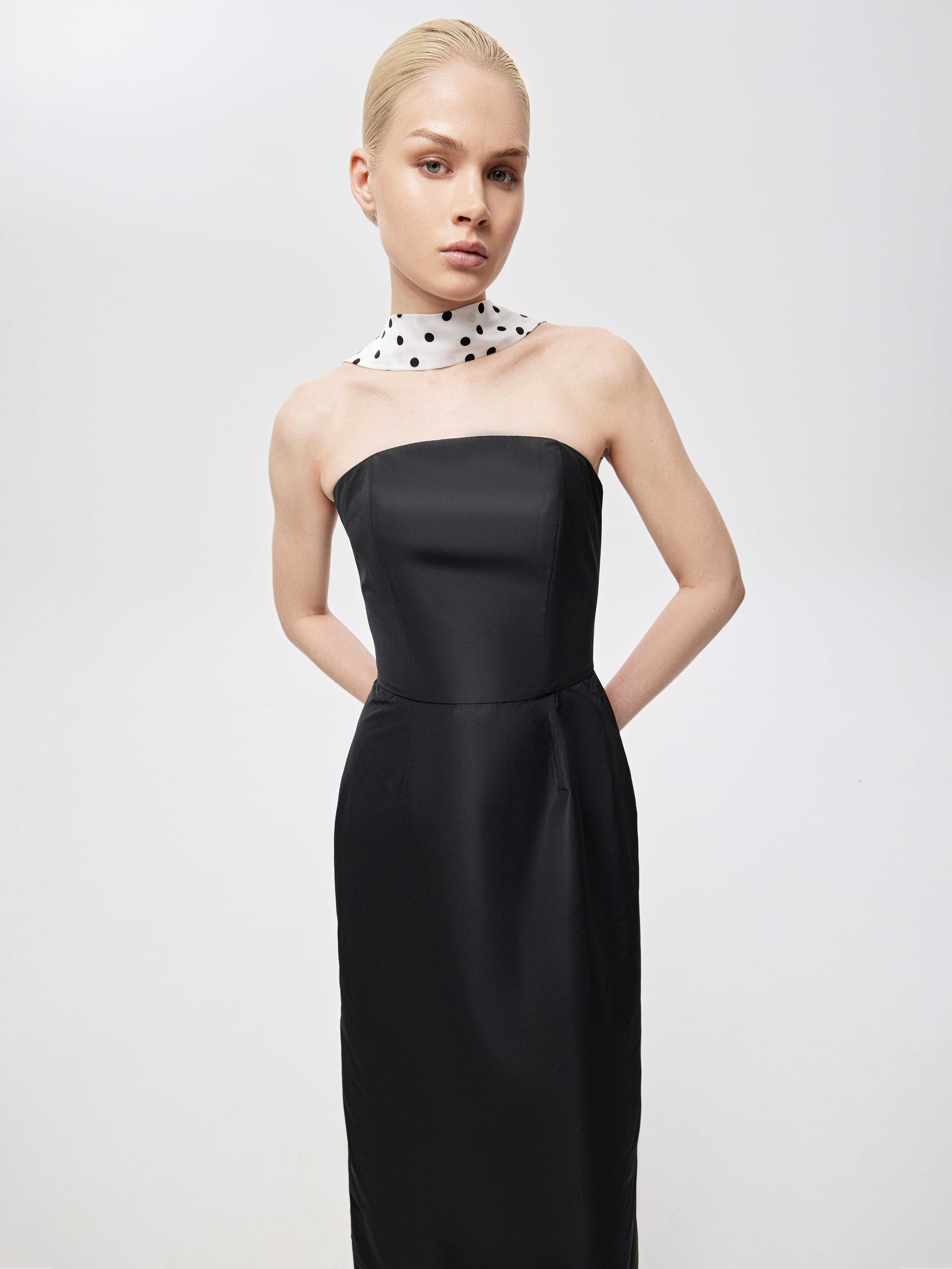 Платье макси из греческой тафты