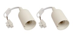 Патрон Е 27 подвесной с клеммной колодкой, белый