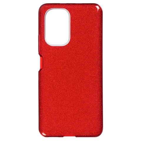 Силиконовый чехол блестящий Sparkle Case Блеск для Xiaomi Poco F3, Mi 11i (Красный)