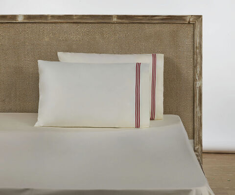 Наволочки 2шт 50х70 L'appartement Toscana слоновая кость/красный