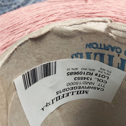 Смесовка с кашемиром (5%) MILLEFILI CASHFIVE GEO 2/15 румяна