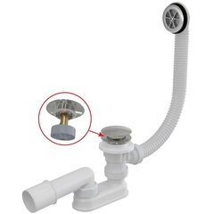 Alcaplast A505CKM-100 Сифон для ванны CLICK/CLACK, металл фото