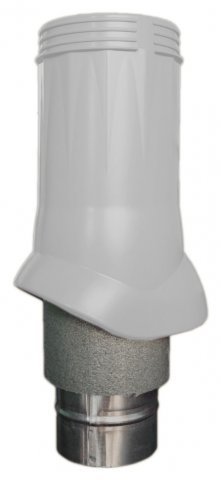 Выход вентиляционный ERA VWO D125/160 Silver изолированный для нанодефлектора, пластик