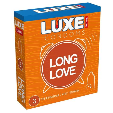 Презервативы с продлевающим эффектом LUXE Royal Long Love - 3 шт. - Luxe Luxe Royal LUXE Royal Long Love №3