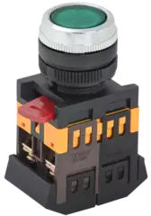 Кнопка ABLFS-22 зеленый d22мм неон/240В 1з+1р ИЭК   BBT30-ABLFS-K06