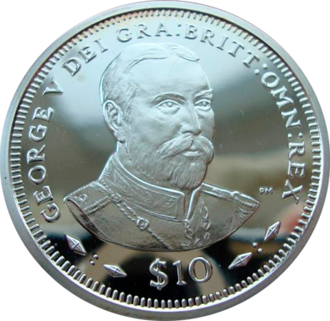 Британские Виргинские о-ва 10 долларов 2006 Король Георг V Короли и королевы Англии Серебро