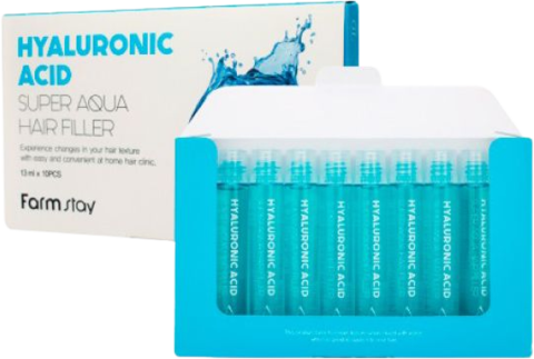 Farmstay Filler Набор филлеров для волос с гиалуроновой кислотой  Hyaluronic Acid Super Aqua Hair Filler