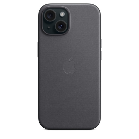 Чехол Apple iPhone 15 FineWoven Case MagSafe Black тонкотканный черного цвета