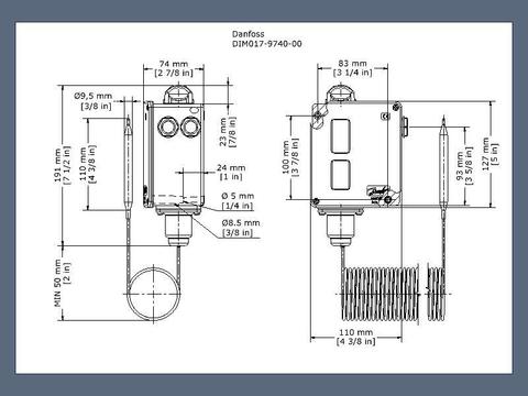 Термостат регулируемый RT107 Danfoss 017-514566