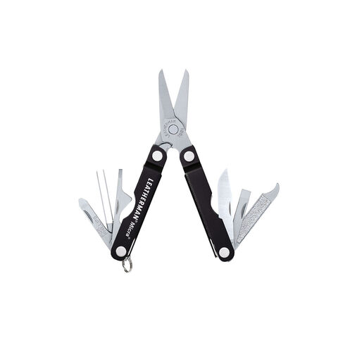 Мультитул-брелок Leatherman Micra Black, 10 функций, цвет чёрный (64320181N) | Multitool-Leatherman.Ru