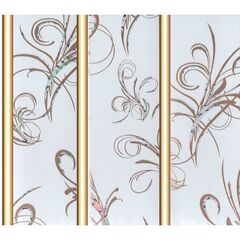 Потолочная панель ПВХ Трёхсекционная 900КС Вензель золото 3000х250 мм