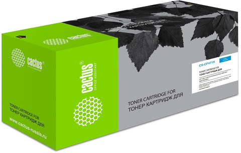 Картридж лазерный Cactus CS-CF471X CF471X голубой (23000стр.) для HP Color LJ Enterprise Flow M681dh, M681f, M682z